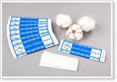 イメージ:使い捨て可能なぬれたタオルとして使用される綿Spunlace